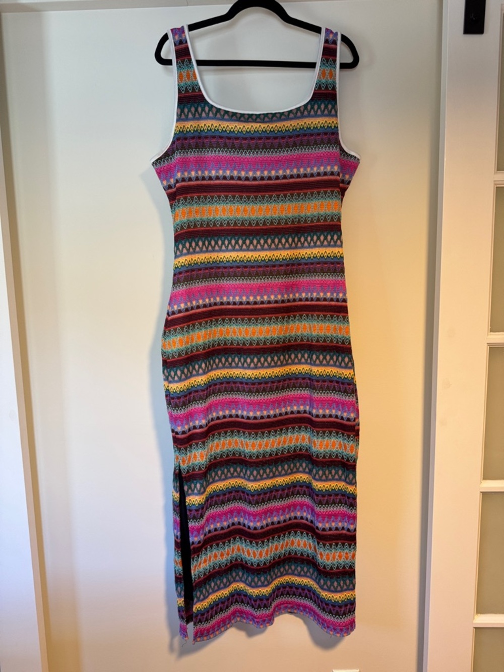 Striped Multicolor Sleeveless Maxi Dress